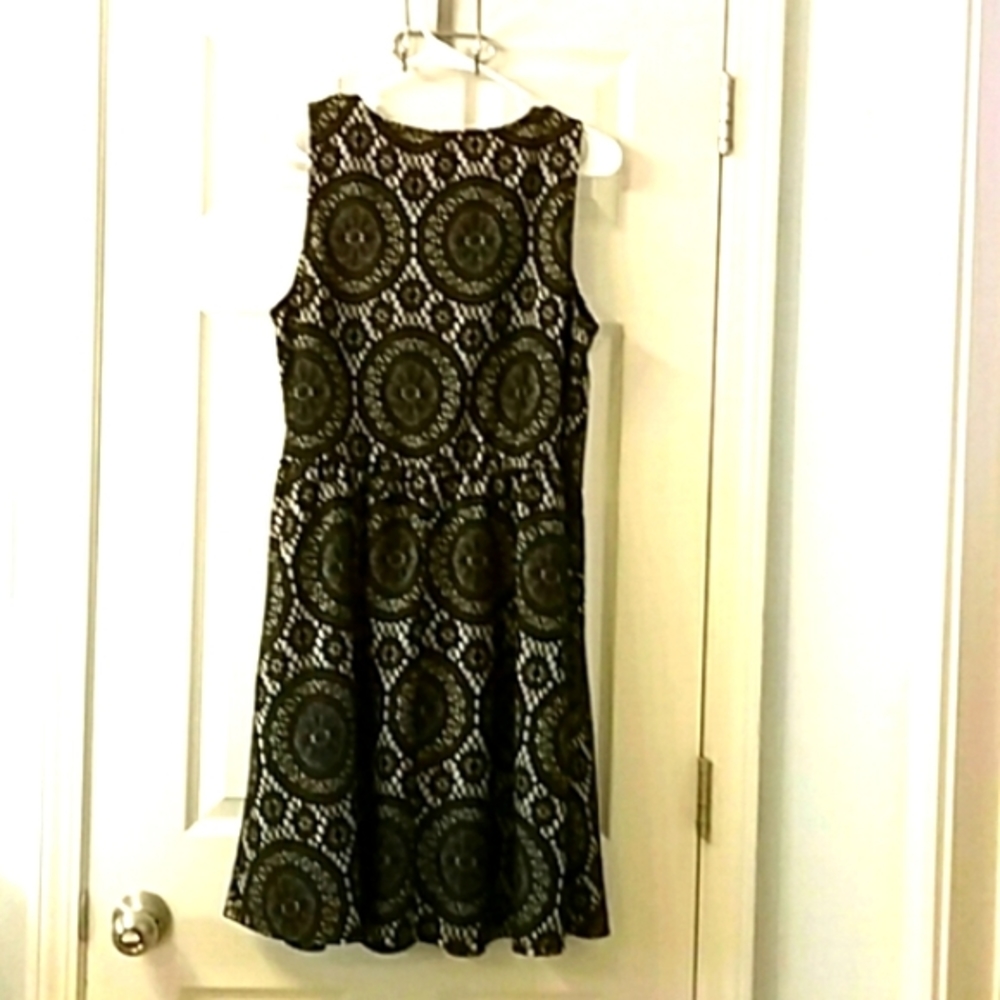 Tacera Black Lace Lined Dress - Picture 2 of 5